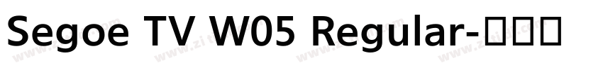 Segoe TV W05 Regular字体转换